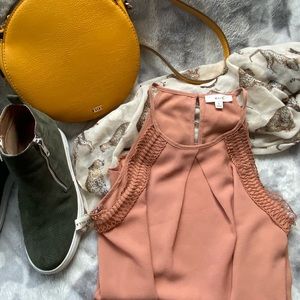 Peach Cami with Lace detail